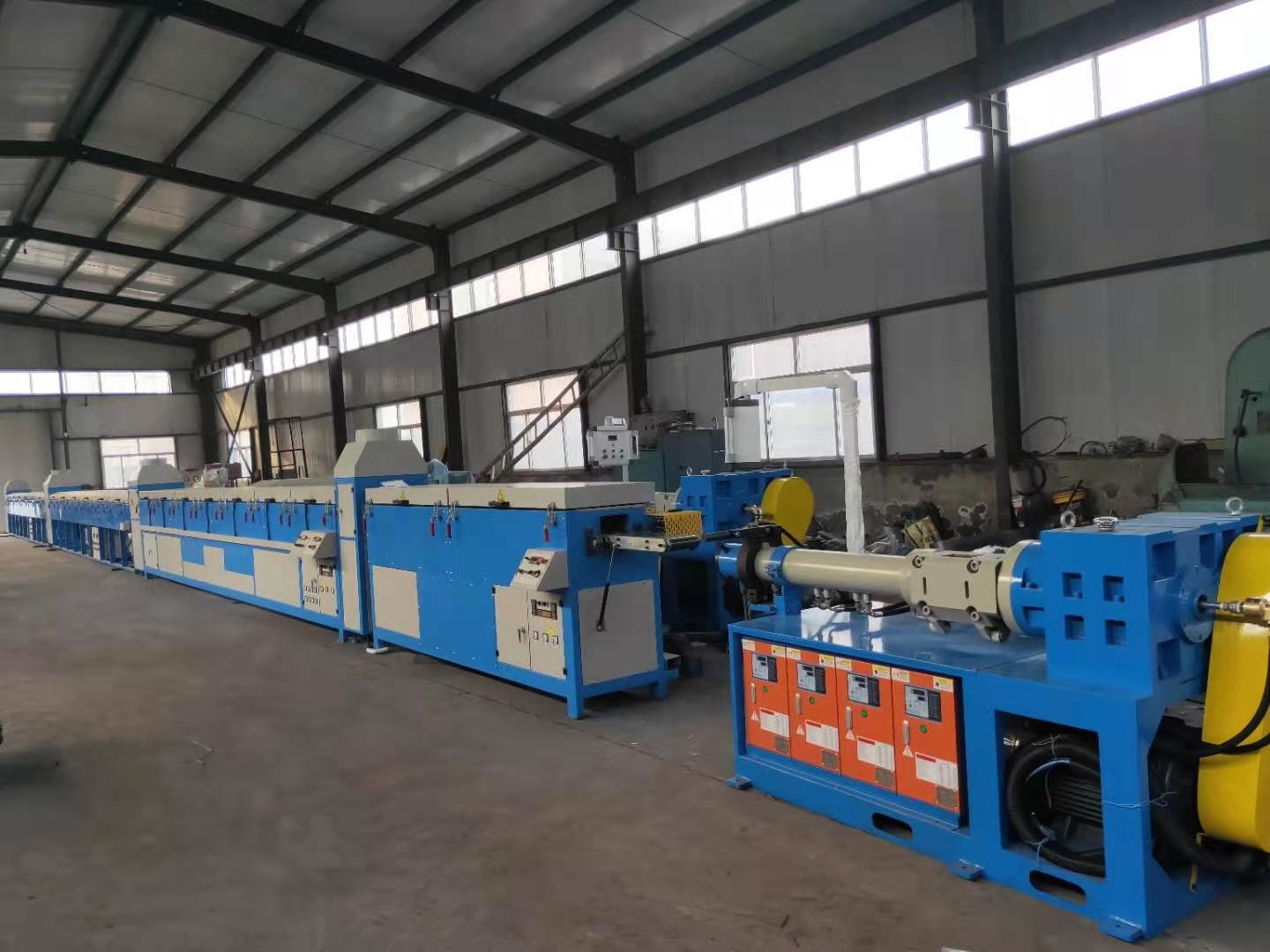  55kw Hot Air EPDM Rubber Extrusion Machine Vulcanizing Line Manufactures