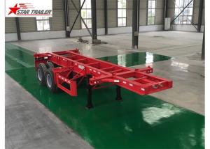  Leaf Spring Type 40 Ft Low Bed Trailer , 40 Foot Triple Axle Trailer For Truck Manufactures