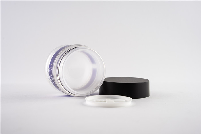 Black Cap 50g Round Beauty Product Containers Single Wall Structure For Skincare Gel Manufactures