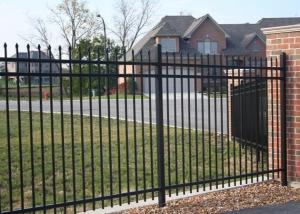  2.4m Width By 2.1m High Wrought Iron Steel Fence Security Pipe Manufactures