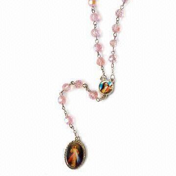 Buy cheap Women's Rosary Necklace, Customized Bead Sizes are Accepted from wholesalers