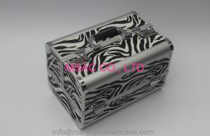  Silver Aluminium Beauty Case / Durable Metal Makeup Box For Tool Packing Manufactures