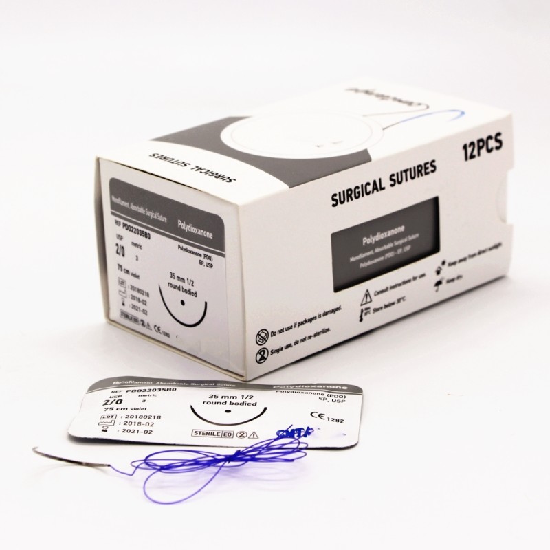  Polydioxanone monifilament(PDO/PDS) surgical sutures with needles Manufactures