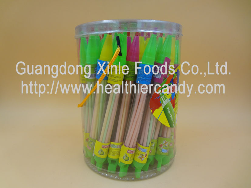  Whistle Pen Sweet Sour CC Sticks Candy With Red / White / Pink Colour Manufactures