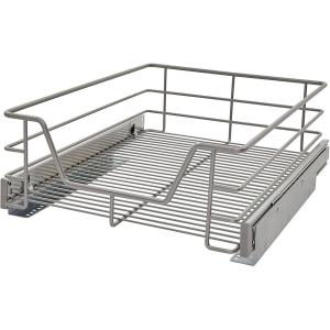 400mm Electroplating Iron Steel Three Shelves Drawer Basket For Cabinets Manufactures