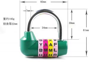  4 Digital English Letter Combination Lock U type anti-theft Code Lock English letter lock Manufactures