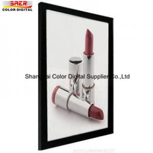  Single Side Slim LED Light Box Display With Siver And Black Color Manufactures