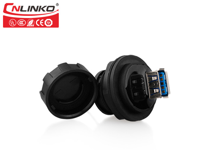  Marine PBT  9 Pin 1.5A   Female Circular Usb Connector  By Water Resistant Cover Manufactures