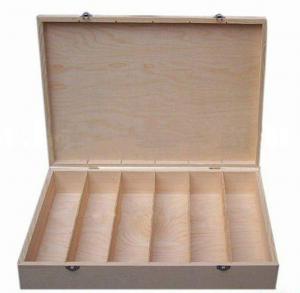  Wooden Wine Boxes 6 Bottles Storage box, hinged & clasp dividers Manufactures