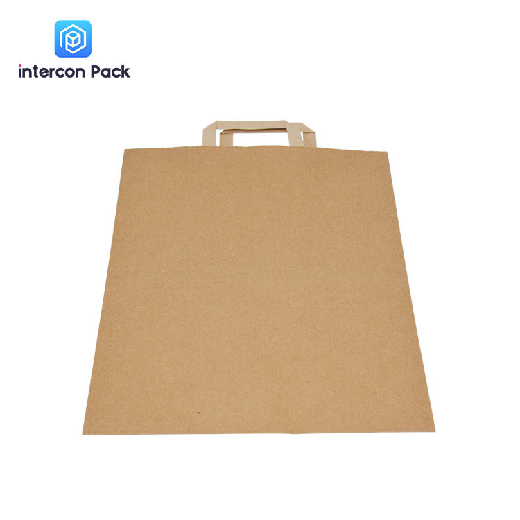  Brown Kraft Paper Shopping Bags Matt Varnish Offset Printing Manufactures