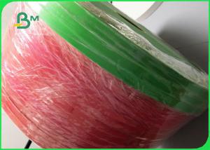  60gsm Solid Red / Green Food Grade Kraft Paper For Milkshake Biodegradable 15MM Manufactures