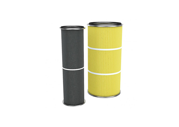  5μm Used Porosity Cylinder Cartridge Filter For  Dust Collector Vaccum Manufactures