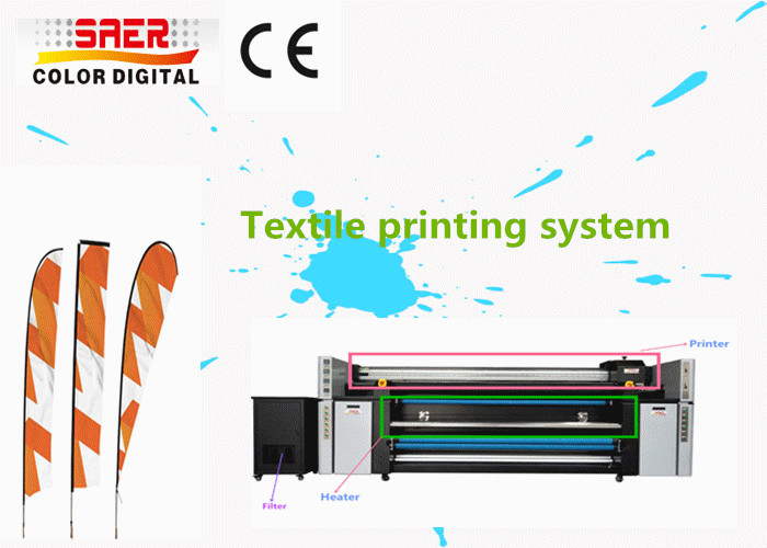  1400DPI Textile Inkjet Printing System With 4 Pieces Print Heads Manufactures