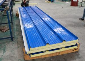  Fireproof Wall Roof 200mm Glass Wool Sandwich Panel Manufactures