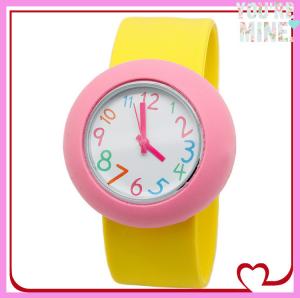  2014 Fashion wholesale adults kids silicone slap watches with snap band Manufactures