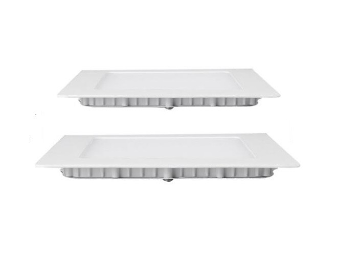  12 Watt Led Slim Panel Light Aluminum White Housing Ce 960lm For Supermarket Manufactures