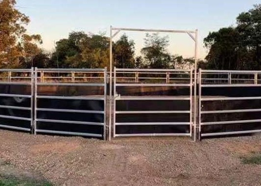  Corral 6 Bar Oval Tube Horse Fence Panels Hot Dip Galvanized 1.8x2.1m Manufactures