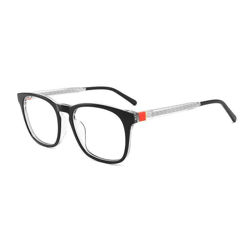  Vintage Metal Core Acetate Frame Glasses Unisex Clear Len Optical Eyewear Manufactures