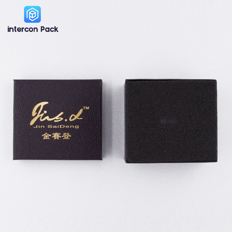  High End Embossing Ring Jewelry Boxes 120g Leather Filled Paper gilded surface Manufactures