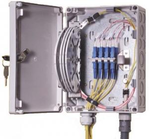  IP55 OF Indoor / Outdoor Fiber Termination Box ,8 Fibers Small Optical Termination Box Manufactures