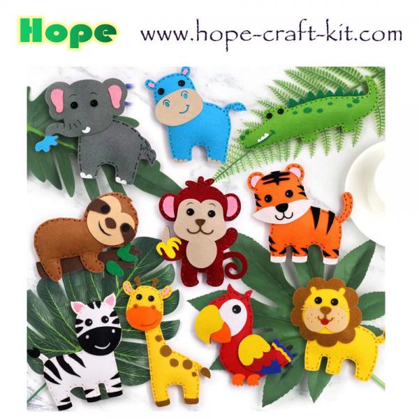 Felt Nonwoven Cloth Sewing with Safe Plastic Niddles for Kids Children Creative DIY handcraft Animals Bags OEM ODM