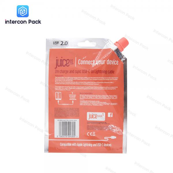 Fruit Juice Spouted Liquid Stand Up Pouches PE Material Customized Logo