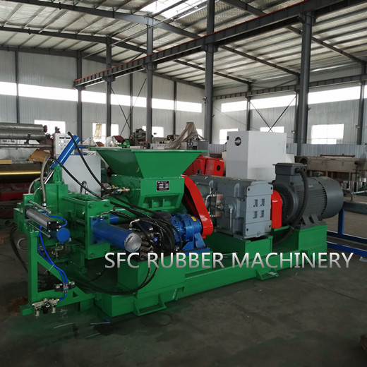  Double Arm Feed Rubber Refiner Strainer Extruder With Horizontal Structure Manufactures