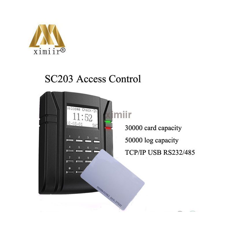  SC203 Standalone Access Control With Free SDK Time Attendance TCP/IP Door Lock Option ID Or MF Card Reader Manufactures