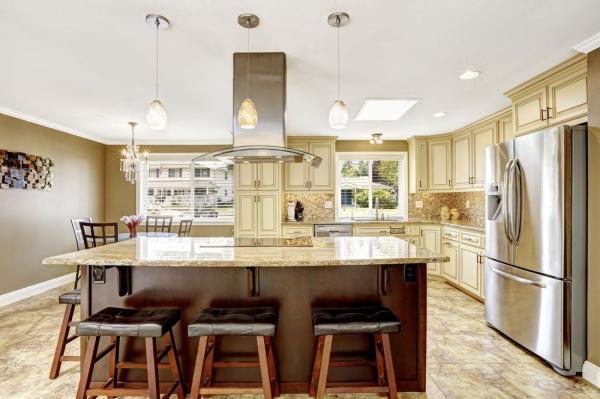 New Design L-shaped modern kitchen cabinets