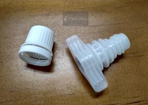  Dual Card Inner Dia 9.6mm Plastic Spout Caps White Color For Shampoo Pouch Manufactures
