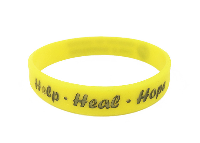  Custom logo Rubber Wristband Silicone Bracelet Two Sides Color SIlicone Wristband Manufactures