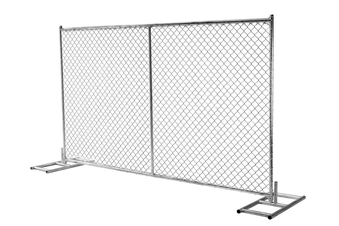 10ga Wire 6x12ft Temporary Security Fencing With Chain Link Manufactures