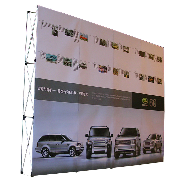  Easy Installation Trade Show Backdrop Displays Folding Banner Stand Smooth Surface Manufactures