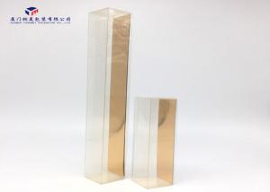  Delicate Custom Plastic Box , PET Transparent Packaging Box Gold Hard Paper Inside Manufactures