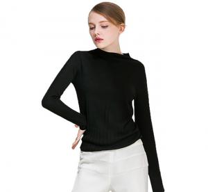  Custom Women Knitted Sweater Round Neck Tight Jumper Pullover For Women Manufactures