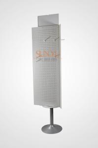  Retail Revolving White Metal HIPS Floor Display Stands With Multifunctional Manufactures