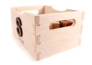  Plywood Wooden Box With Handle , Custom Made Large Unfinished Wood Box Manufactures