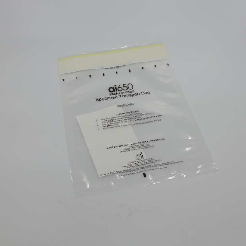 Specimen Collection Zip Lock Specimen Bag With Resealing Tape