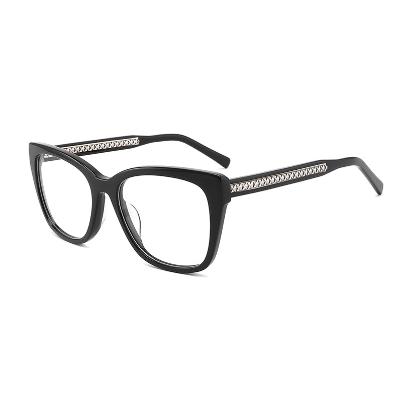  AC Lens Cateye 140 mm Temples Eye Glasses Acetate Handmade Unique Manufactures