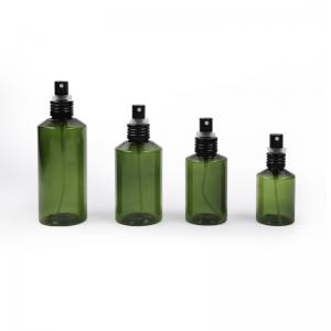  Sloping Shoulder Plastic Cosmetic bottle packaging empty pet bottle with spray Manufactures