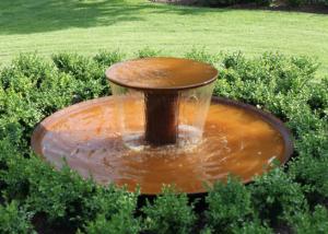  Rusty Corten Steel Water Feature Metal Bowl Water Feature For Interior Decoration Manufactures