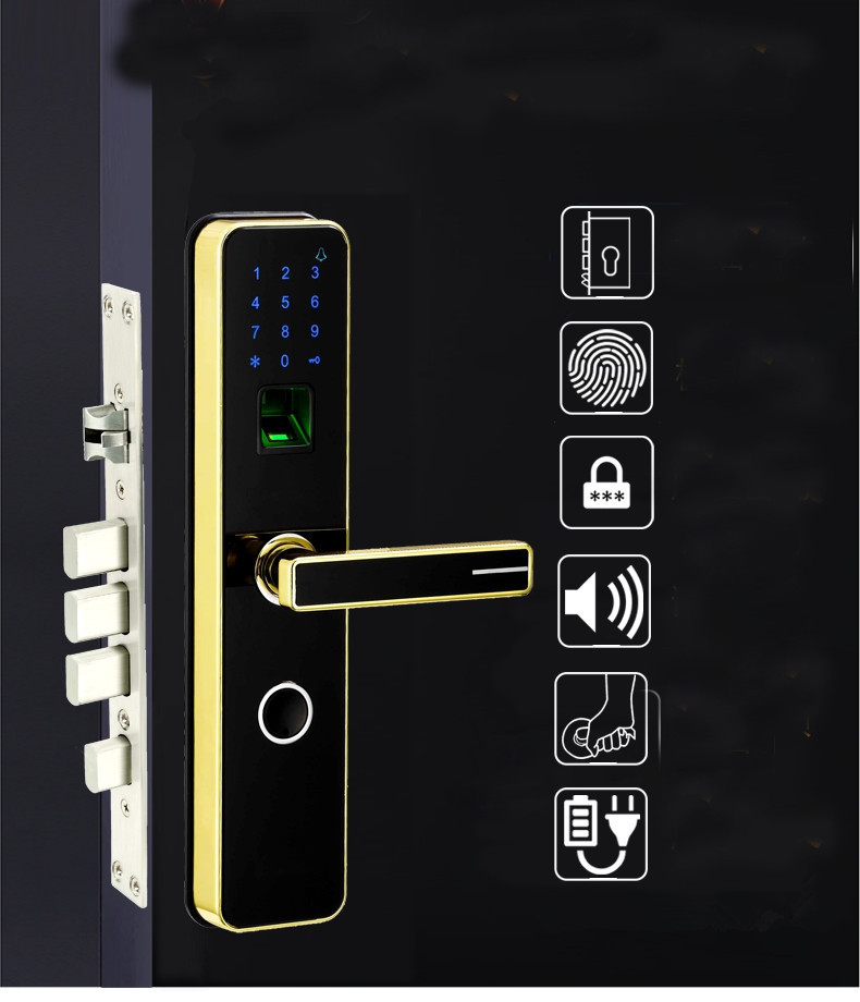  Modern Design Fingerprint RFID Door Lock For Home / Hotel Wear Resistant Manufactures