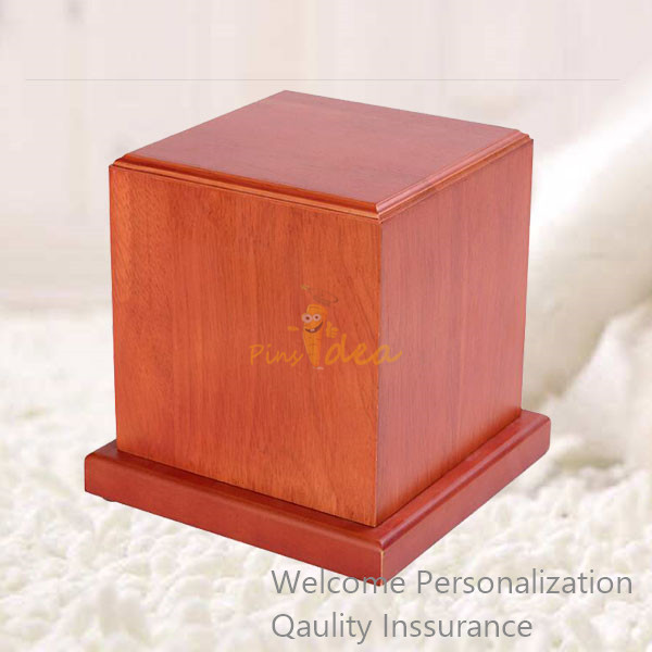  Good Quality Birch Wood Warm Mahogany Normal Traditional Pet Cremation Urn, Small Order, Quality Guarantee Manufactures