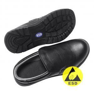 China Industrial Cleanroom Black ESD Safety Shoes Anti Slip Comfortable on sale