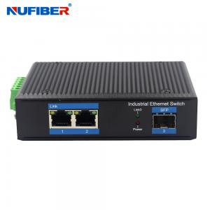  10 / 100 / 1000M 2 Port POE Ethernet Switch , Industrial SFP Media Converter RJ45 Manufactures