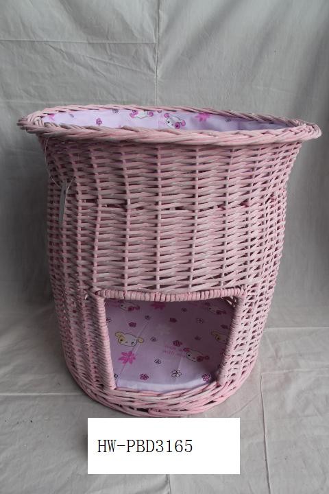  Willow Pet baskets, dog house in pink, different color can be customed Manufactures
