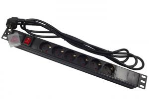  3 Phase Industrial Surge Protector Power Strip , 16A DIN 49441 Input Schuko Socket Server Power Distribution Unit Manufactures