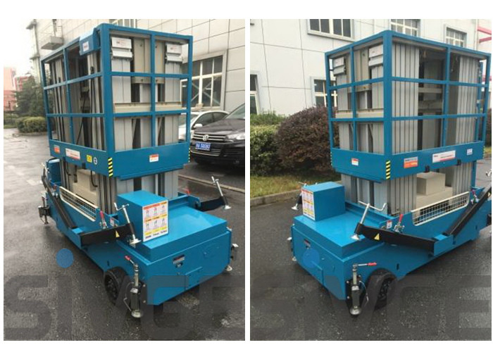  One Person Hydraulic Elevating Platform , 18m Height Multi Mast Aerial Platform Lift Manufactures