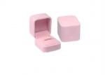  Luxury Velvet Wedding Ring Jewelry Box Packaging Pink Elegant Style High Grade Manufactures