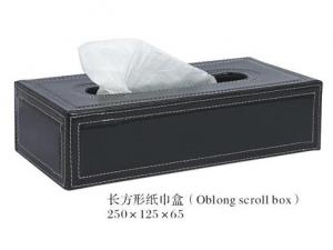  Oblong Leather tissue boxes, scroll boxes 250 x 125 x 65mm Manufactures